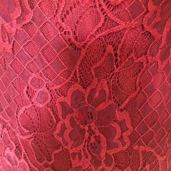 Jessica Simpson red lace midi sheath dress - Picture 8 of 8